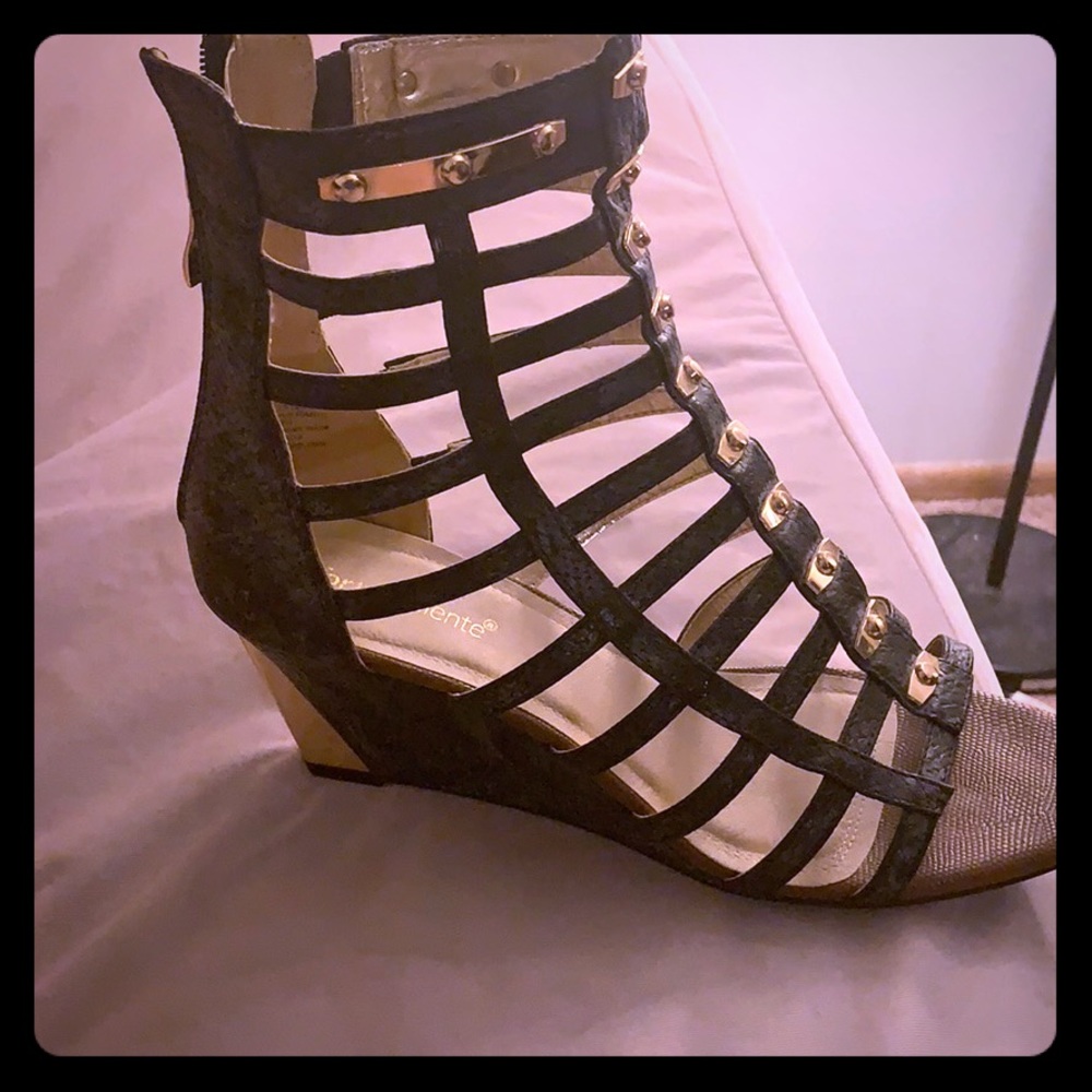 Navy High Top Shoe